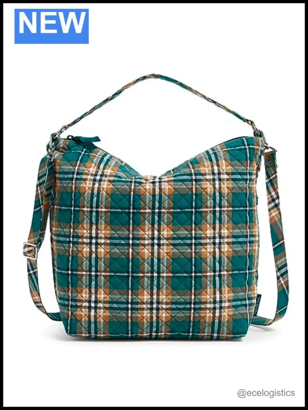 Vera Bradley Cotton Oversized Hobo Shoulder Bag Machine Washable Recycled